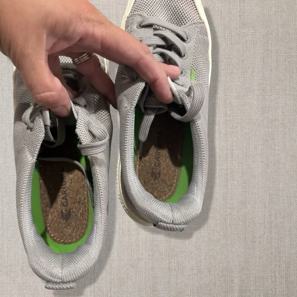 Cariuma OCA Low Knit Gray Knit Sneakers Women’s 7 Men’s 5.5 Casual Shoes